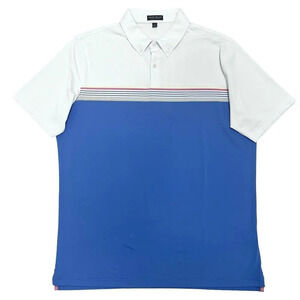 PETER MILLAR Sunshine Performance Jersey Polo Golf Shirt White Men’s Size XL
